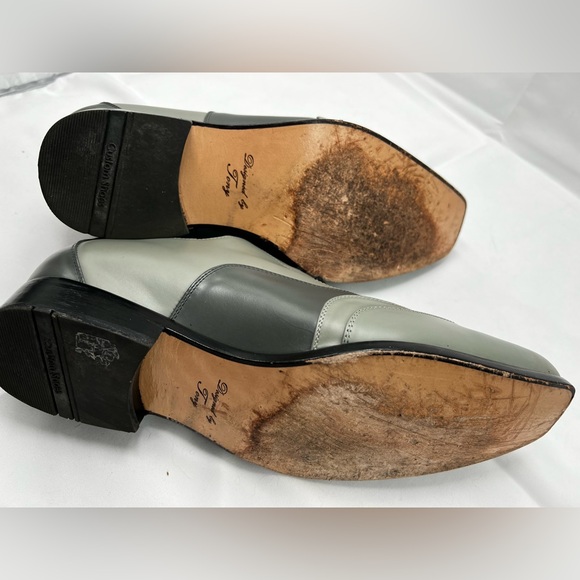 Custom two toned grey shoes with black soles. (MB2) - Picture 6 of 7